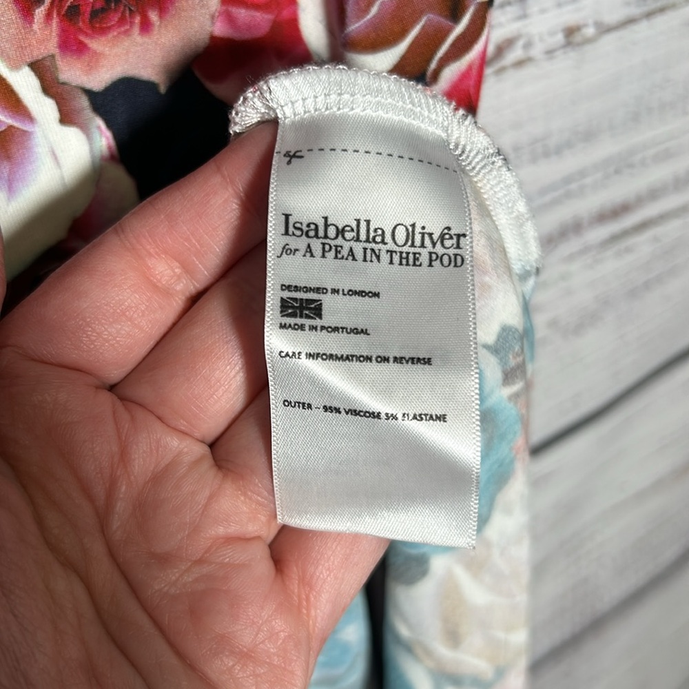 Isabella Oliver for A Pea In The Pod Size 3 (fits 8) Maternity Rose Floral Pink - Picture 15 of 16